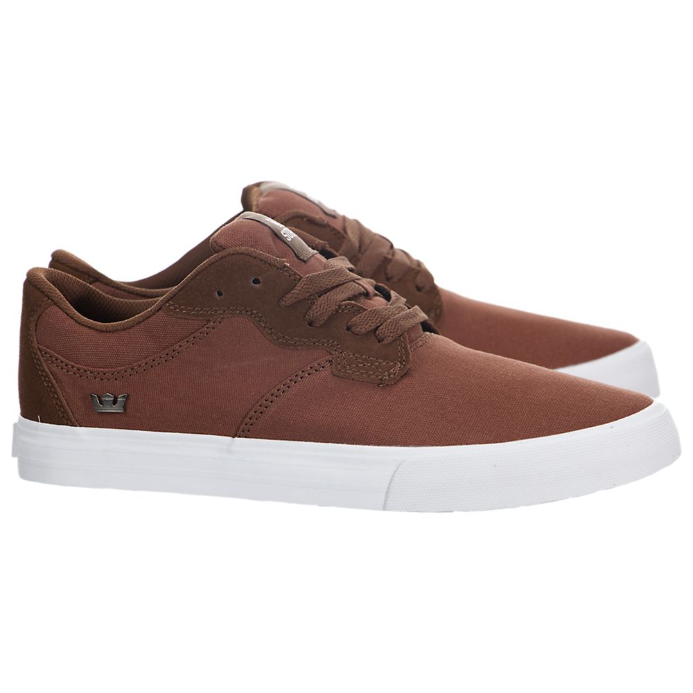 Baskets Basses Supra Axle Marron Brown/White Homme | CUK-90774009